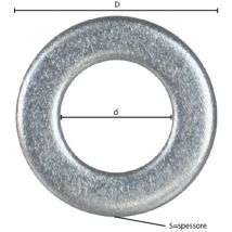 500PZ rondella piana inox A2 m 10 - 2,0 x 20 x 10,5 mm