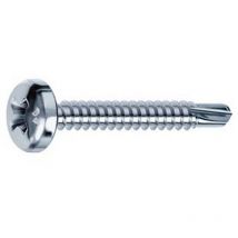 Mustad - 500PZ viti autoperforanti testa cilindrica acciaio zincato bianco - MM.3,9X19