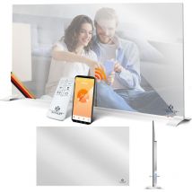 Kesser - Riscaldamento a infrarossi, Riscaldamento a specchio a risparmio energetico 2in1 a pavimento e a parete, Con rilevamento finestra aperta +