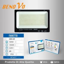 500W Faro Slim smd 1080 led 22500lm Luce Fredda 6400k Esterno IP66