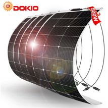 500w monocristallin Panneau solaire flexible pour Caravane/Auto/Camping - Dokio