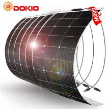 Dokio - 600w monocristallin Panneau solaire flexible pour Caravane/Auto/Camping