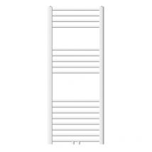 Radiateur Design Sahara Non Electrique - 500 x 1200 mm - Blanc - Connexion Central - sans Kit de Raccordement - Forme Droit - avec Kit Montage Mural