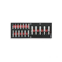 Kombitasche 18 Sechskant-Nüsse 1/4, 3/8, 1/2 s/lang Dogher 502-080