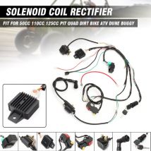 50CC 110 125cc Wiring Harness Loom Solenoid Coil CDI Rectifier PIT Quad