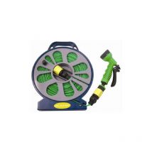 Hamble Distribution - 50ft (15m) Flat Garden Hose with Spray Nozzle