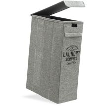Dunedesign - 50l Cesta Portabiancheria Con Coperchio 20x40x60 Cesta Panni Sporchi Salvaspazio