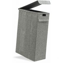 Dunedesign - 50l Wäschekorb Mit Deckel - 20x40x60 Wäschesammler Schmal - Wäsche Nischenregal
