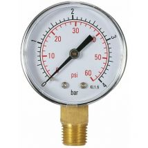 50mm 0 60psi 0 4bar filtre de piscine cadran de pression d'eau manomtre hydraulique manomtre 1/4 "filetage NPT