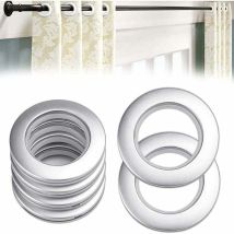 50pcs anneaux de rideau en acier inoxydable 40mm anneau en acier inoxydable anneau de tringle à rideau argent