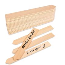 50Pcs Étiquettes de Plantes en Bois avec, Pointu Signe de la Plante Imperméable Écologiques Marqueurs de Jardin pour Semences Herbes Fleurs Légumes