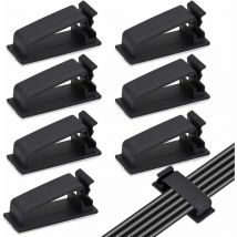 50PCS Noir Clips Câbles Adhésifs, Rangement de Câbles, Gestion de Câble pour Organiseur de Fils Electriques pour câbles Ethernet tv, Chargeur,