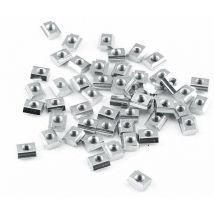 50pcs T-fente Écrou de tête de marteau Écrous en t en acier au carbone revêtu de nickel Pour le travail du bois (20Typ-M4)