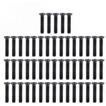 Ineasicer - 50Pcs Vis à tête fraisée din 965 noir galvanisé Assortiment de vis à métaux M3x16