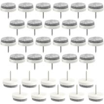 50 Pièces Clous Patins en Feutre Meubles Patin en Feutre Chaises de Meuble Protecteurs de Pieds de Table - Blanc