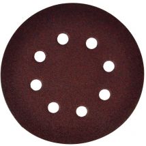 50PZ disco in carta velcrato ''P64E'' 8 fori ø mm 125 x 0 - grana 40