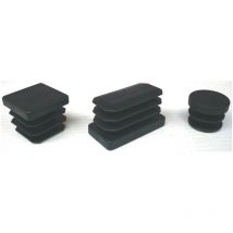 50PZ puntali alettati rettangol. 40X60 mm plastica nero