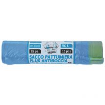 Cf sacchetti per pattumiera cm 55 x 65 - RT.15 pz celesti