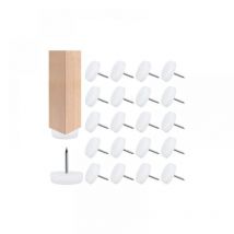 50x 20mm Patin Chaise de Plastique Patins Glisseurs pour Meubles Protection Pied de Chaise