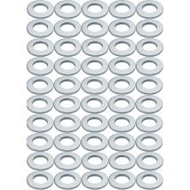 50x Rondelle plate en acier zingué din 925 din en iso 7089 Universel Vis Boulon Etanchéité Fixation Quincaillerie, ø intérieur 4,3mm