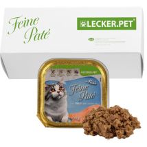 17 X 100 G Lecker.pet Mia's Feine Paté Reich An Lachs Katzenfutter Nassfutter Vollnahrung
