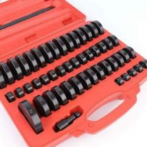 51pc Deluxe Seal Driver Disc Tool Set 18 – 65 mm - Bushing Removal Tool & Hydraulic Press Accessories - Bushing Driver Set for Automotive and