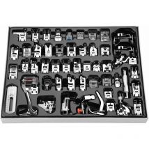52 pcs Pieds-de-biche Professionnels Point de Marche Pied Multifonctionnel Partie de Machine à Coudre pour Frère, Chanteur et Machine à Coudre Maison