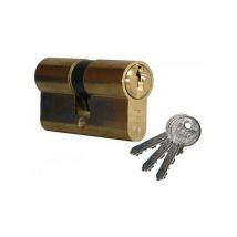 520930607 Doppelzylinder City varié - 30 x 60 - Messing poliert