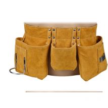 Shmshng - 5222cm Ceinture porte outils en cuir de qualité avec poches, ceinture ajustable en nylon, cadeau pour fête des pères pour bricoleur(se),