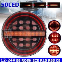 5.3 'led ronde camion remorque feu arrière feu arrière frein drl clignotant lampe voiture navires Bus Van bateau caravane camion tracteur Hasaki