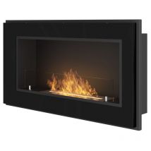 Sololed - Cheminée au bioéthanol encastrable Frame 900 SimpleFire avec verre noir