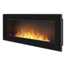 Sololed - Cheminée au bioéthanol encastrable Frame 1200 SimpleFire avec verre noir