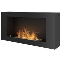 Sololed - Cheminée murale au bioéthanol BlackBox 910 SimpleFire avec verre