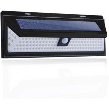 Applique Solaire- 118 Led 2pcs Lampe Solaire 1000 Lumens Applique Mural Pir Mouvement Capteur Ip65 Etanche Jardin Exterieur