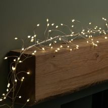 5.4m 860 LEDs Multi Action Ultra Bright Garland on Silver Wire in Warm White