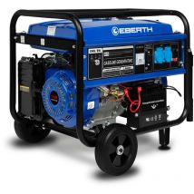 Eberth - 5500 Watt Generatore di corrente portatile Gruppo elettrogeno avviamento elettrico 13 cv Motore a benzina 4T, Monofase, 2x 230V, 1x 12V