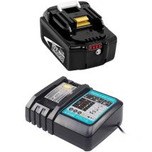 5500mAh batterie de remplacement 18V avec écran led BL1850 BL1840 BL1860,Compatible avec la batterie Makita, et DC18RC Chargeur de batterie de