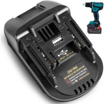 Coocheer - DM18M Akku-Adapter, kompatibel mit Makita 18 v 20 v Li-Ion-Akku, Adapter kompatibel mit Dewalt und Milwaukee M18 Akkus, umwandelbar in