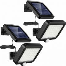 56 led Bewegungsmelder Outdoor Solarleuchte, 120° wasserdicht IP65 Solar Gartenleuchte mit 5m Kabel [Energieklasse a++]