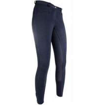 38, Bleu Marine Et Bleu Marine 6969: Pantalon D'Équitation D'Été Renforcé Grip Basic Belmtex Pour Femme