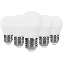 Lot 5 Ampoules LED sphériques E27 6W Equi.40W 470lm 15000H Primer Leader
