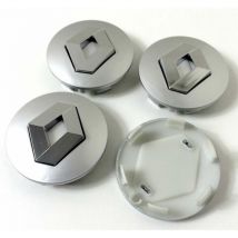 57 Mm 4er-pack Radnabenabdeckungen Renault Silber Einheitsgröße
