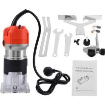Dewin - 580W 30000r/min bois électrique tondeuse à main travail du bois fraiseuse bois bord routeur outil ue