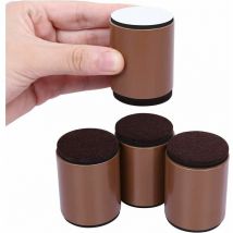 5CM Furniture Risers, 4cm Diameter Bed Risers, Can Raise 5cm for Sofa, Bed and Cabinet, Round Brown