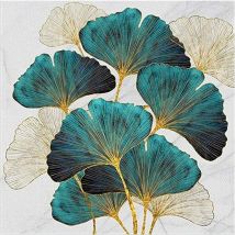 5D Diamant Peinture, Diamond Painting Peinture Broderie Diamant Kit De Ginkgo Biloba Pour Décoration De Chambre, Salon, Bureau