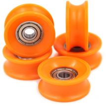 Stück 6 x 30 x 13 mm Kugellagerrolle mit U-Nut - Orange