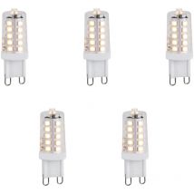 5er-set Dimmbarer G9 Led-glühbirnen 1,2w 100lm 2700k