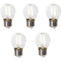 5er-Set E27 Dimmbare LED-Glühbirnen P45 Klarglas 3W 250 lm 3000K
