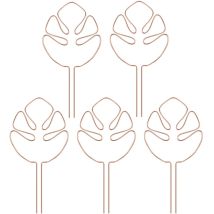 5er-set Pflanzenstützen – Stabilisatoren Und Clips, Einzigartiges Design Für Kletterpflanzen, Set Aus Bambusclips In Form Eines Schildkrötenpanzers, 