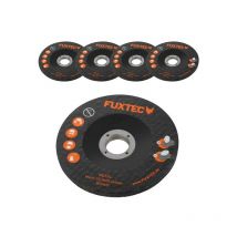 5er Set 115mm Schruppscheiben für 20V Akku Winkelschleifer FX-E1WS20 - Fuxtec